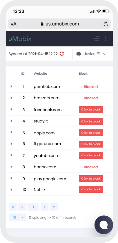 Block website
