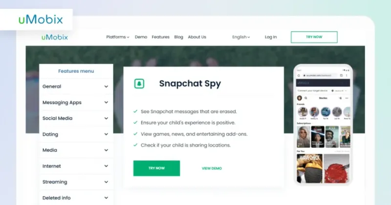 How to see who someone is Snapchatting with uMobix Snapchat Spy? How to see who someone is Snapchatting with uMobix Snapchat Spy?