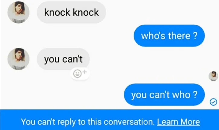 Blocked on Facebook Messenger Blocked on Facebook Messenger