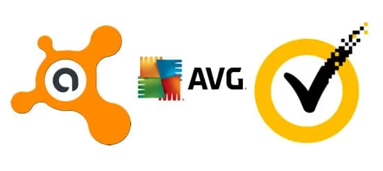 Captura de pantalla de logotipos antivirus