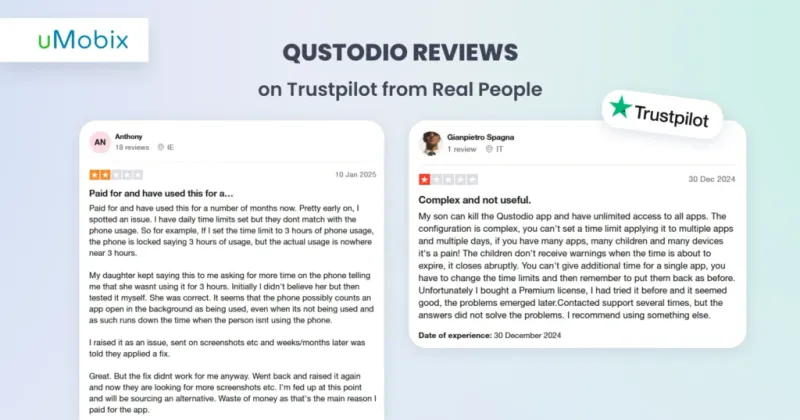 Qustodio Reviews on Trustpilot from Real People - uMobix explains Qustodio Reviews on Trustpilot from Real People - uMobix explains