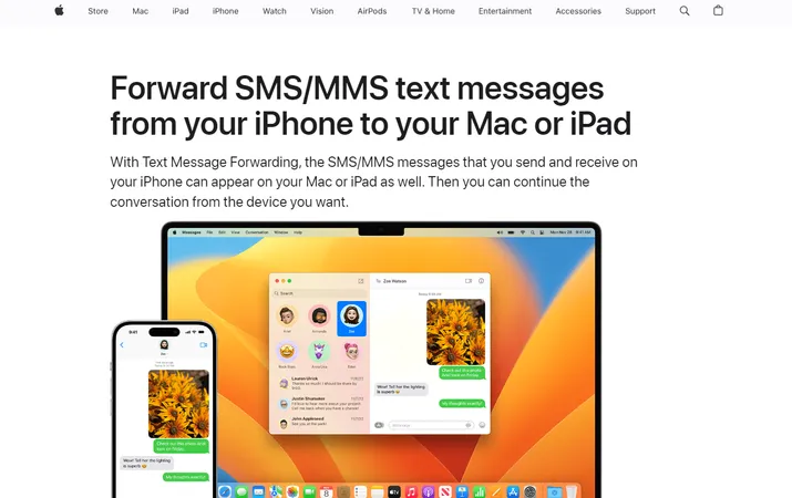 Inoltro di messaggi di testo Inoltro di messaggi di testo