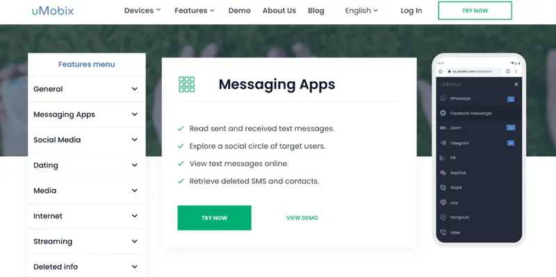Rastreamento do Messenger pelo uMobix - o melhor aplicativo de rastreamento familiar Rastreamento do Messenger pelo uMobix - o melhor aplicativo de rastreamento familiar