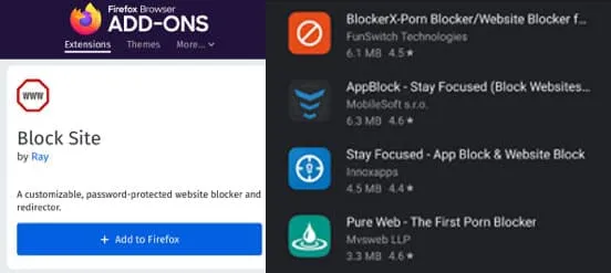 Los ADD-ONS bloquean los sitios