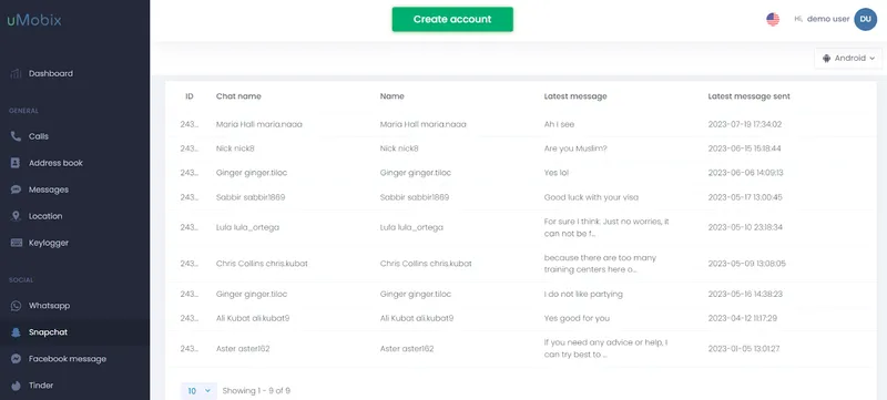 Überwachung von Social Media Netzwerken mit uMobix
