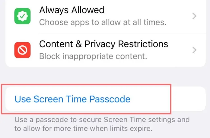 Screentime-Passcode Screentime-Passcode