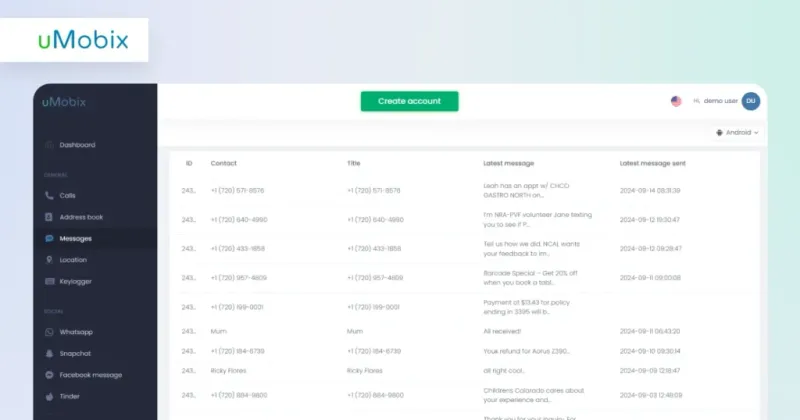 O que você pode ver com o painel do rastreador de SMS do uMobix? O que você pode ver com o painel do rastreador de SMS do uMobix?