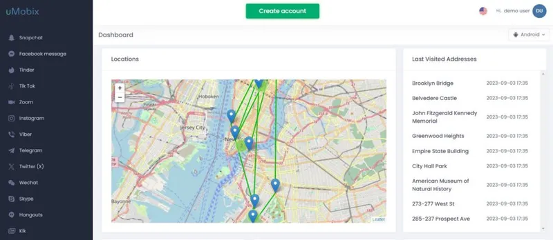 Rastreie a localização com o uMobix Rastreie a localização com o uMobix