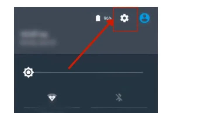 tap on settings icon