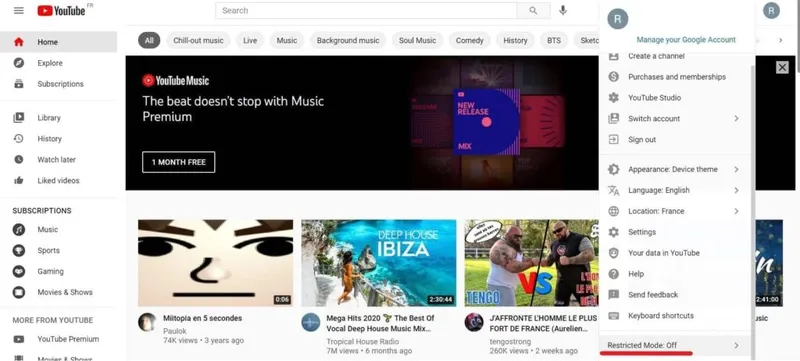 YouTube-Kindersicherung. YouTube-Kindersicherung.