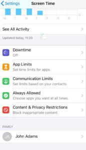 Screen Time on iOS