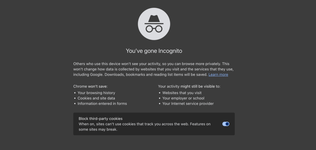 Incognito mode