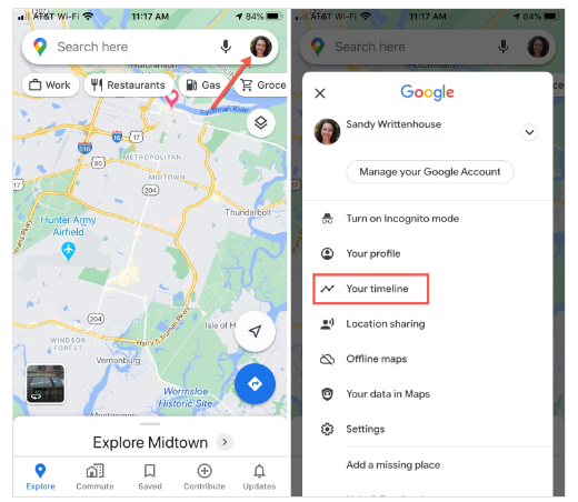 Comment trouver l'emplacement d'une personne à l'aide de Google Timeline