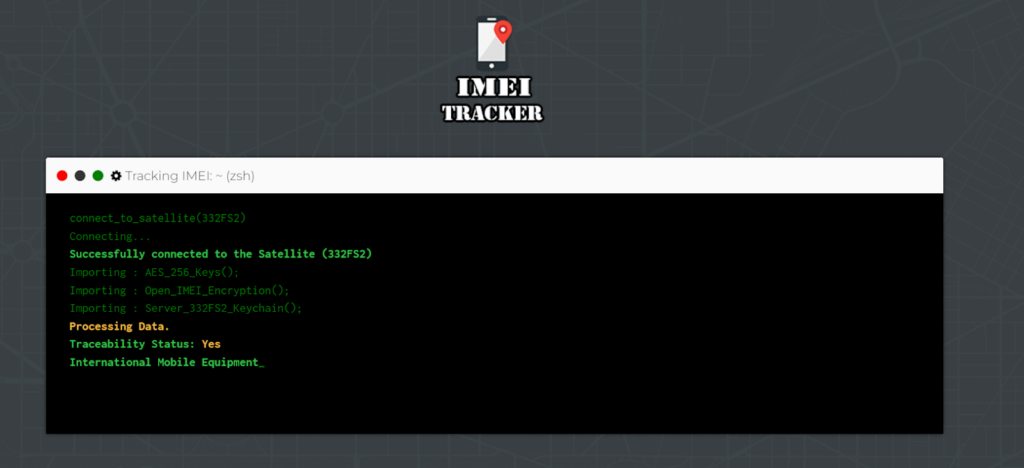  Software de rastreamento de número IMEI pré-instalado 