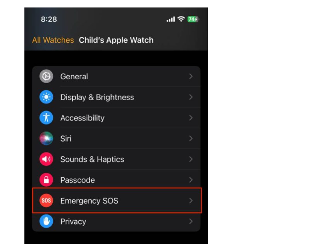 SOS de emergencia del Apple Watch