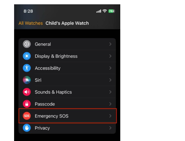 SOS de emergência do Apple Watch