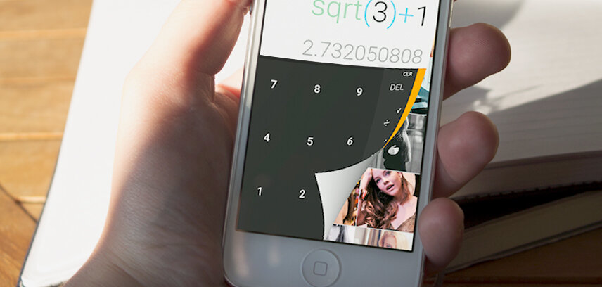 Calculator photo hiding app