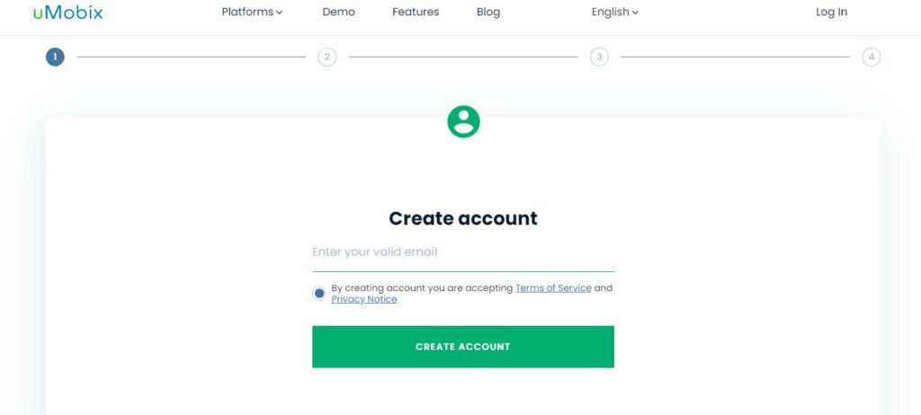 Create uMobix account