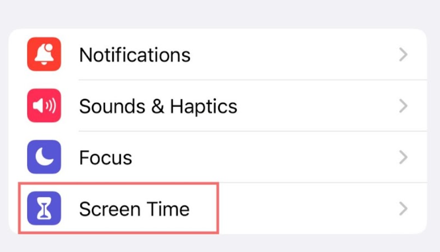Temps d'écran de l'iPhone