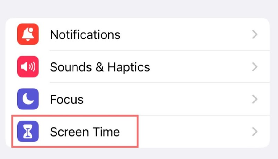 iPhone screentime