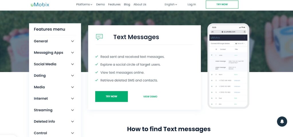 Guide étape par étape pour vérifier les messages d'un autre téléphone avec uMobix