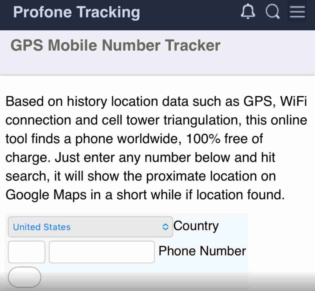  How GPS Mobile Number Tracker looks like