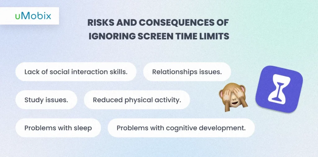 Risks and Consequences of Ignoring Screen Time Limits