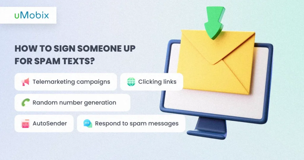 Como inscrever alguém para receber mensagens de texto de spam
