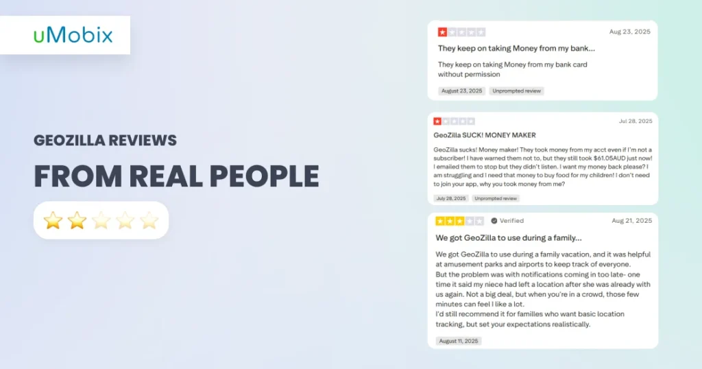 GeoZilla : des avis de personnes réelles