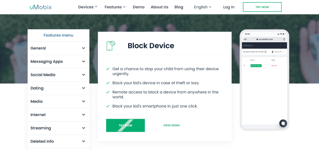 Control telefónico de uMobix: la mejor aplicación de seguimiento familiar 