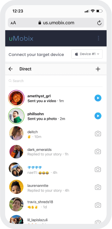 Acceso completo a la cuenta de Instagram